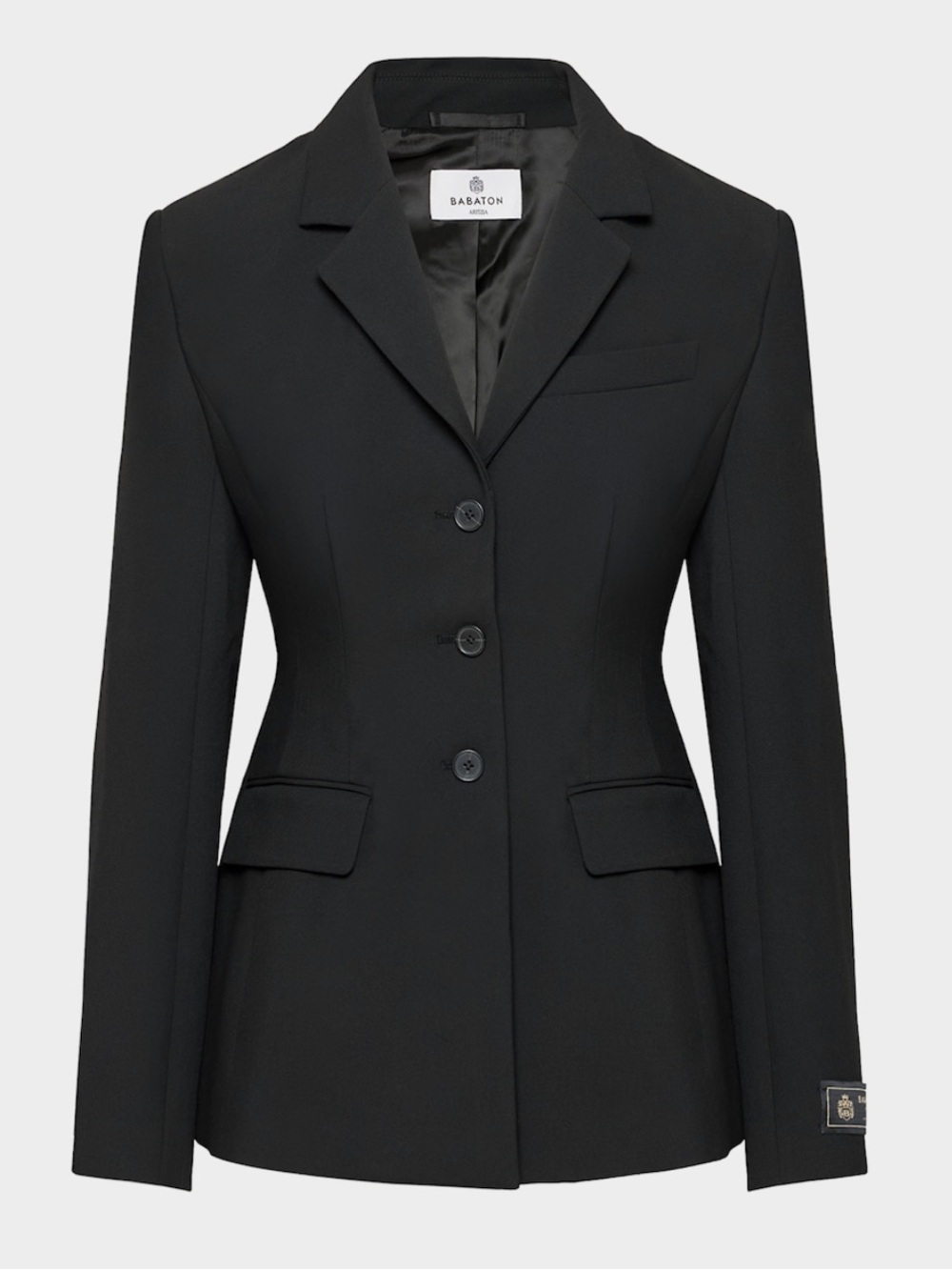 Aritzia Babaton Black Fitted Notch-Lapel Blazer